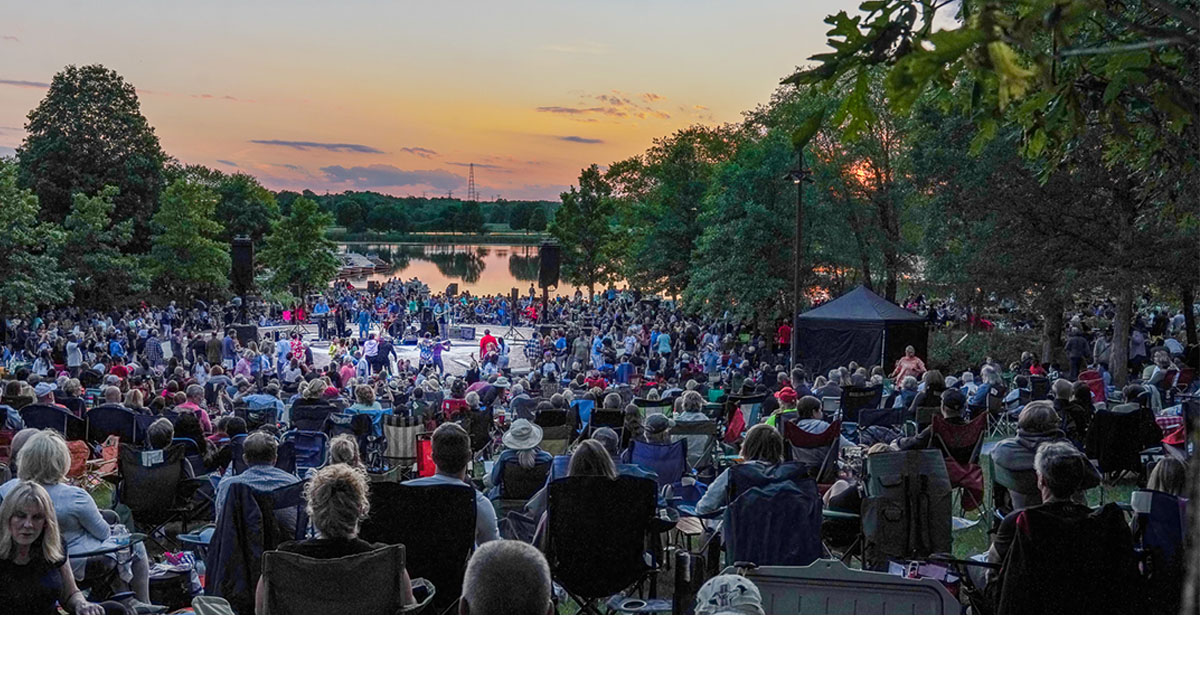 Concerts in the Plaza at Independence Grove featuring American English, a Beatles tribute